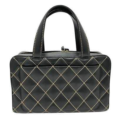 Chanel Black Leather Wild Stitch