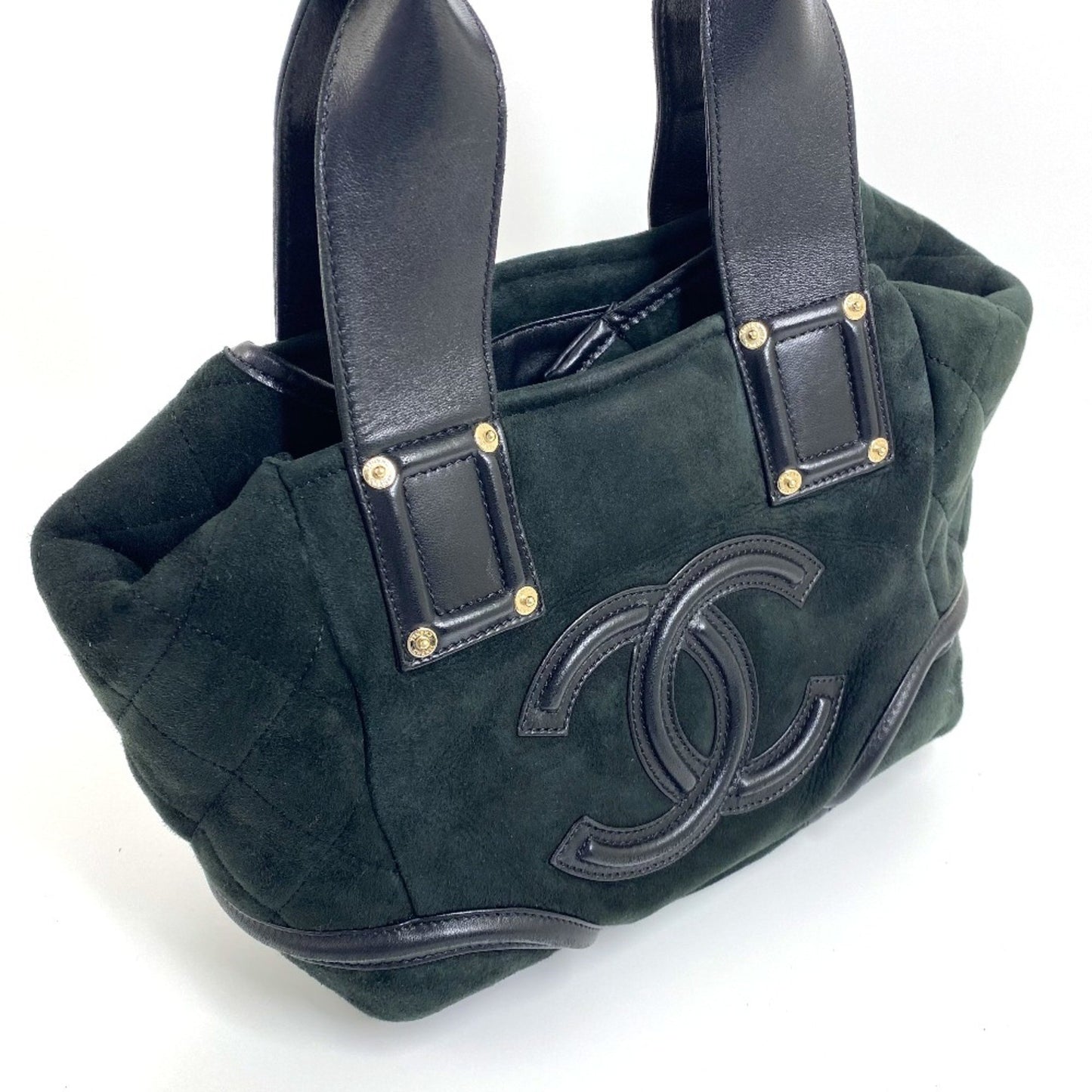 Chanel Green Suede Coco Cocoon