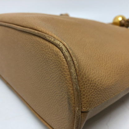 Chanel Brown Leather Coco Mark