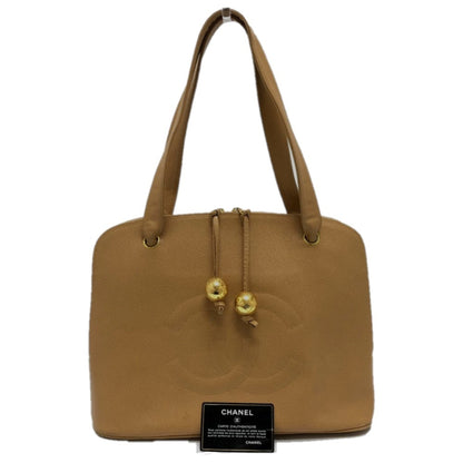 Chanel Brown Leather Coco Mark