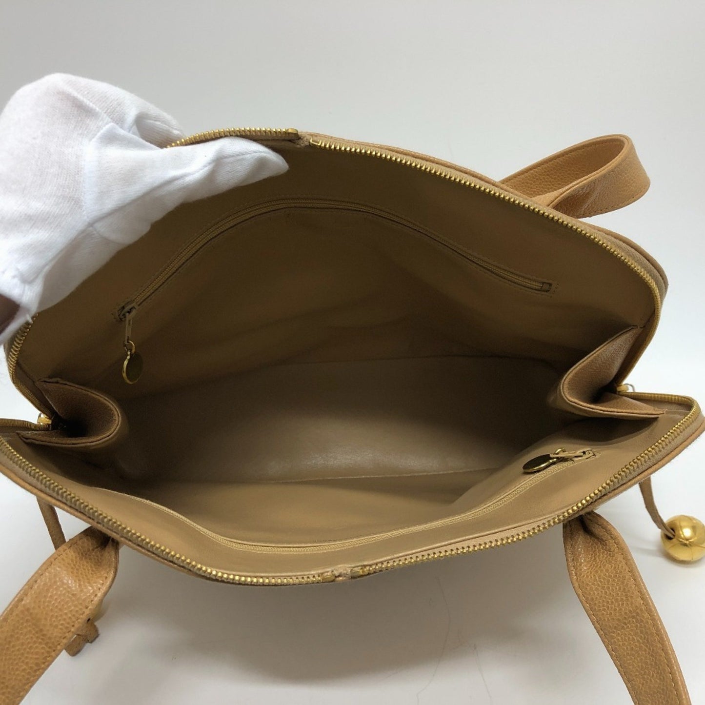 Chanel Brown Leather Coco Mark