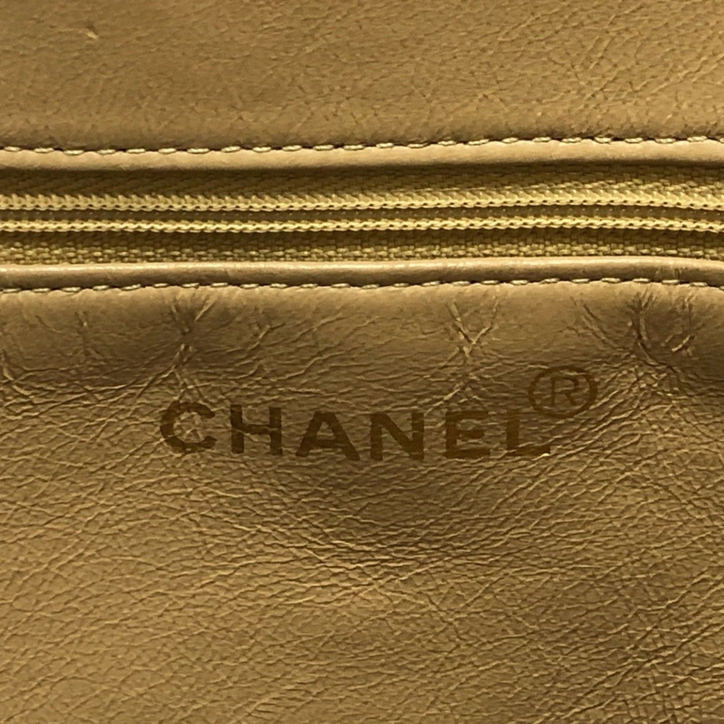Chanel Brown Leather Coco Mark