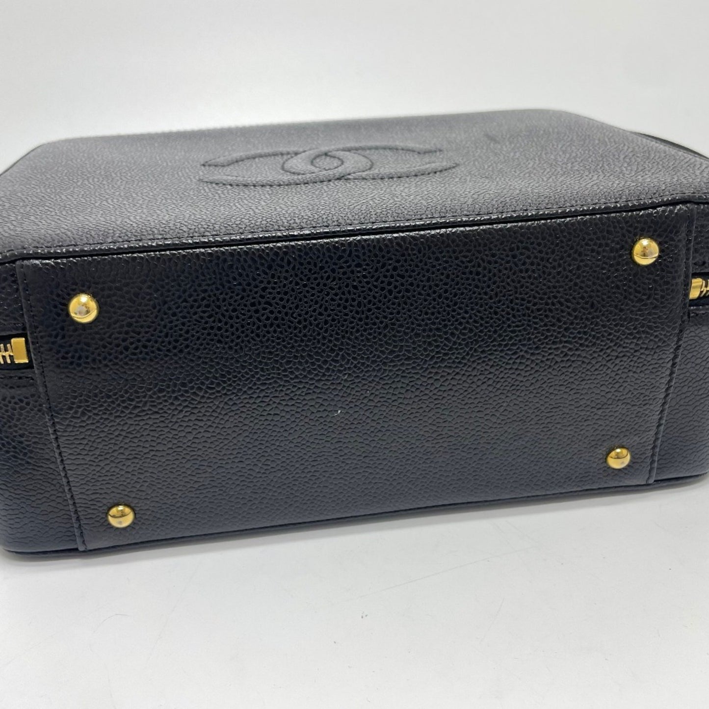 Chanel Black Leather Vanity