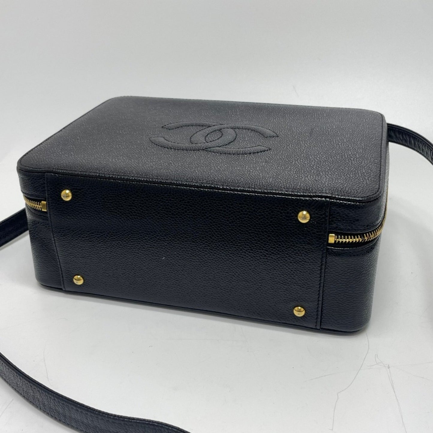 Chanel Black Leather Vanity