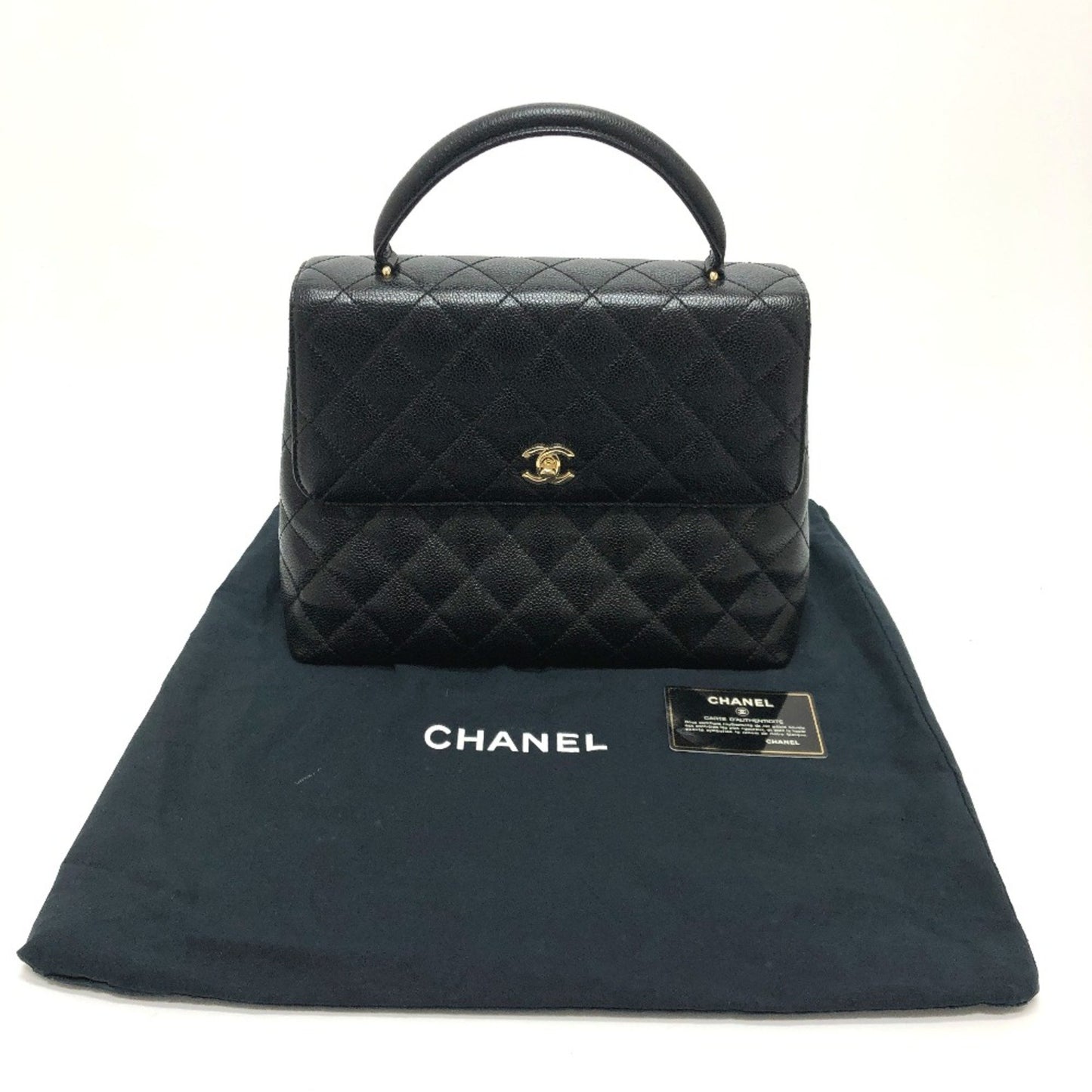 Chanel Black Leather Coco Handle