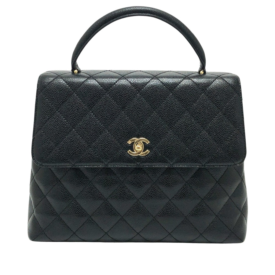 Chanel Black Leather Coco Handle