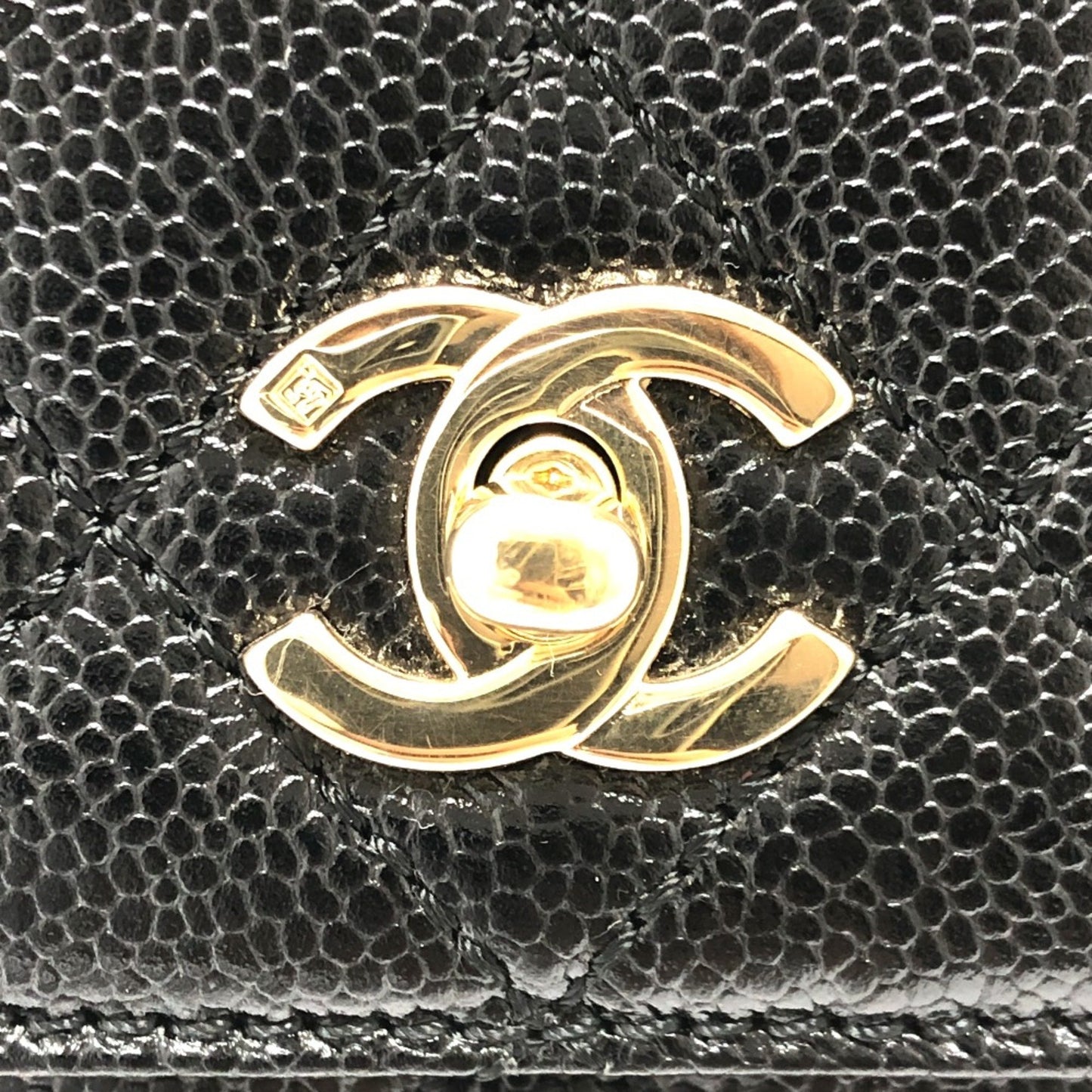 Chanel Black Leather Coco Handle