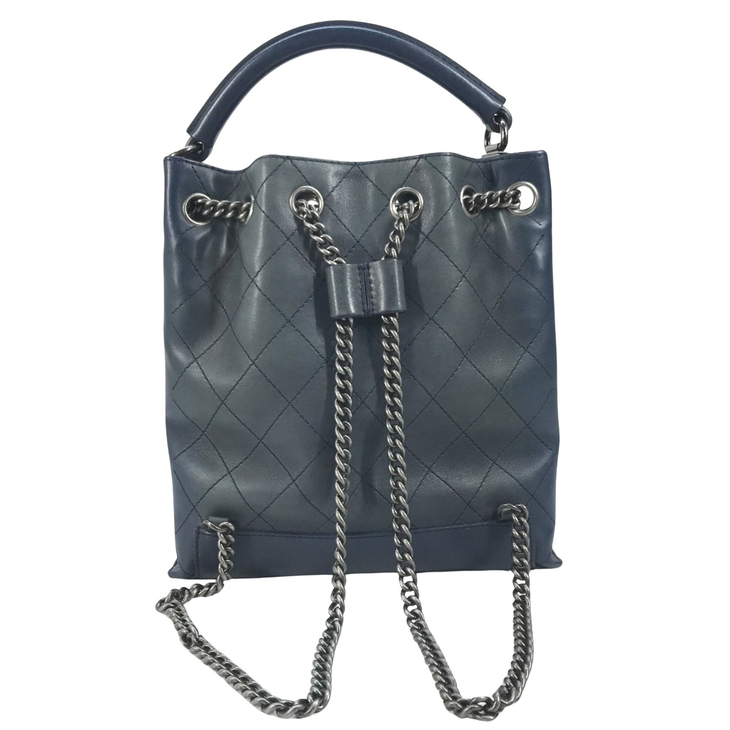 Chanel Blue Leather Matelassé