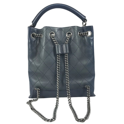 Chanel Blue Leather Matelassé