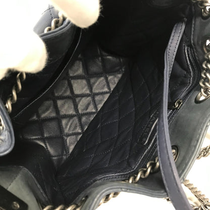Chanel Blue Leather Matelassé