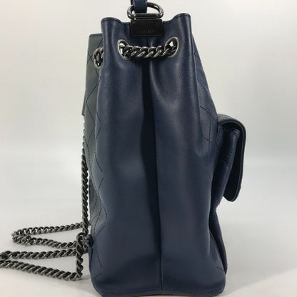 Chanel Blue Leather Matelassé