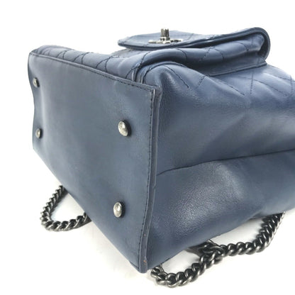 Chanel Blue Leather Matelassé
