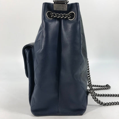 Chanel Blue Leather Matelassé