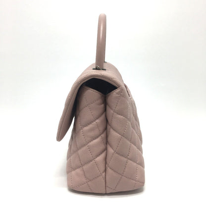 Chanel Pink Leather Coco Handle