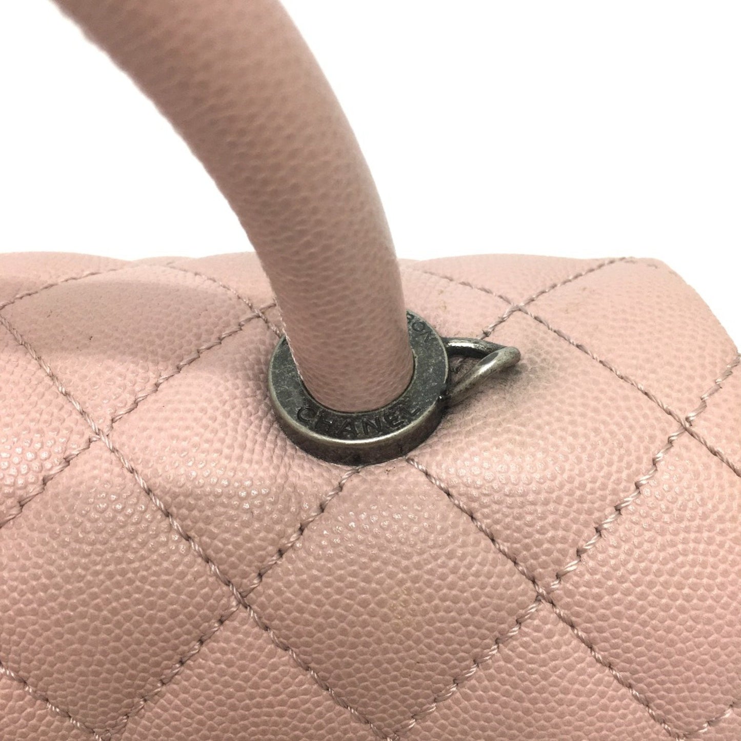 Chanel Pink Leather Coco Handle