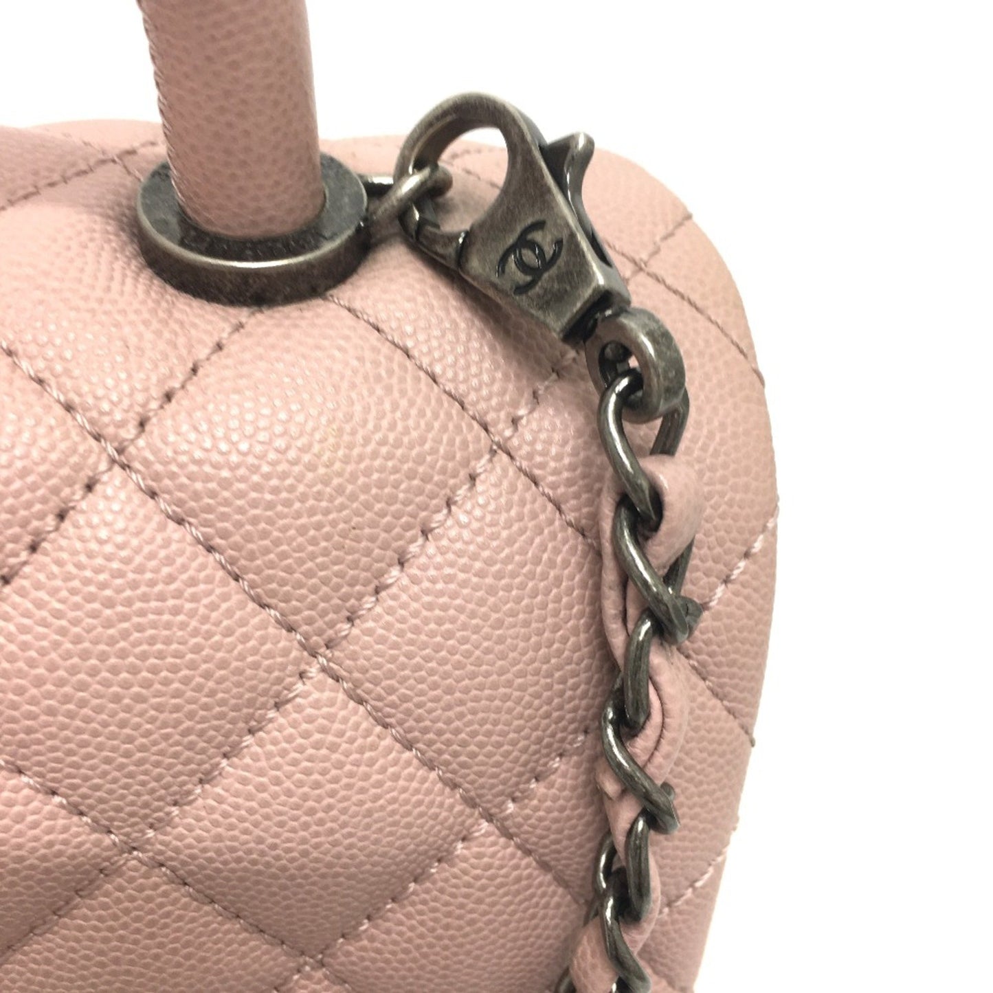 Chanel Pink Leather Coco Handle