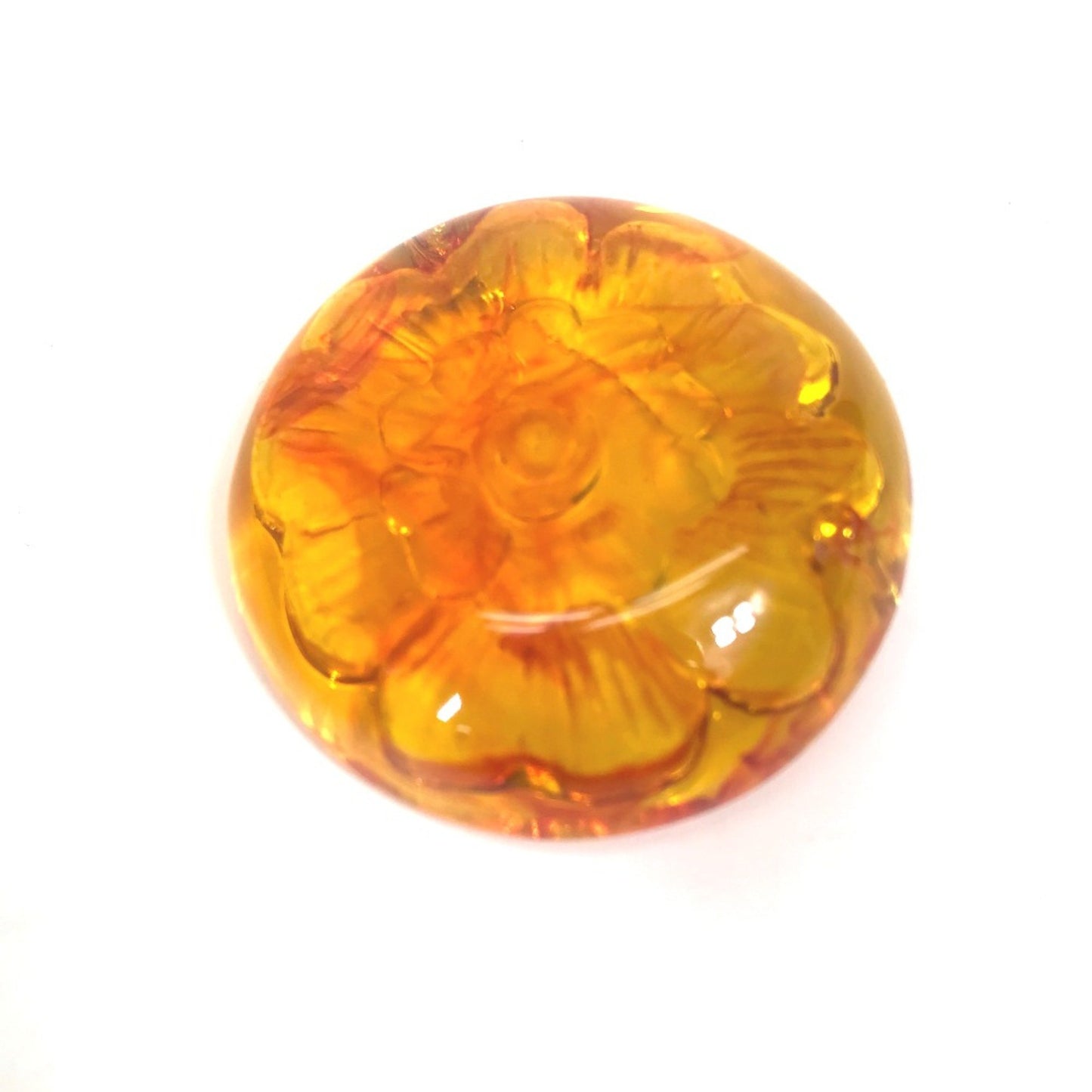 Chanel Orange Plastic Camellia