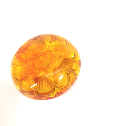 Chanel Orange Plastic Camellia