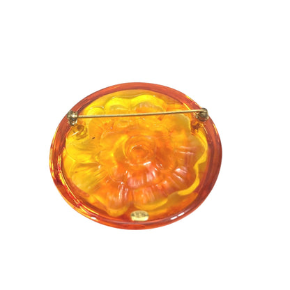 Chanel Orange Plastic Camellia