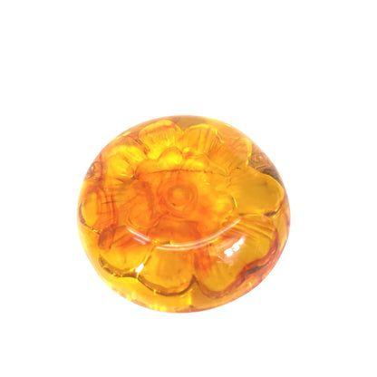 Chanel Orange Plastic Camellia