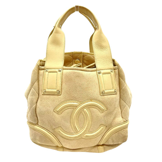 Chanel Brown Suede Logo Cc