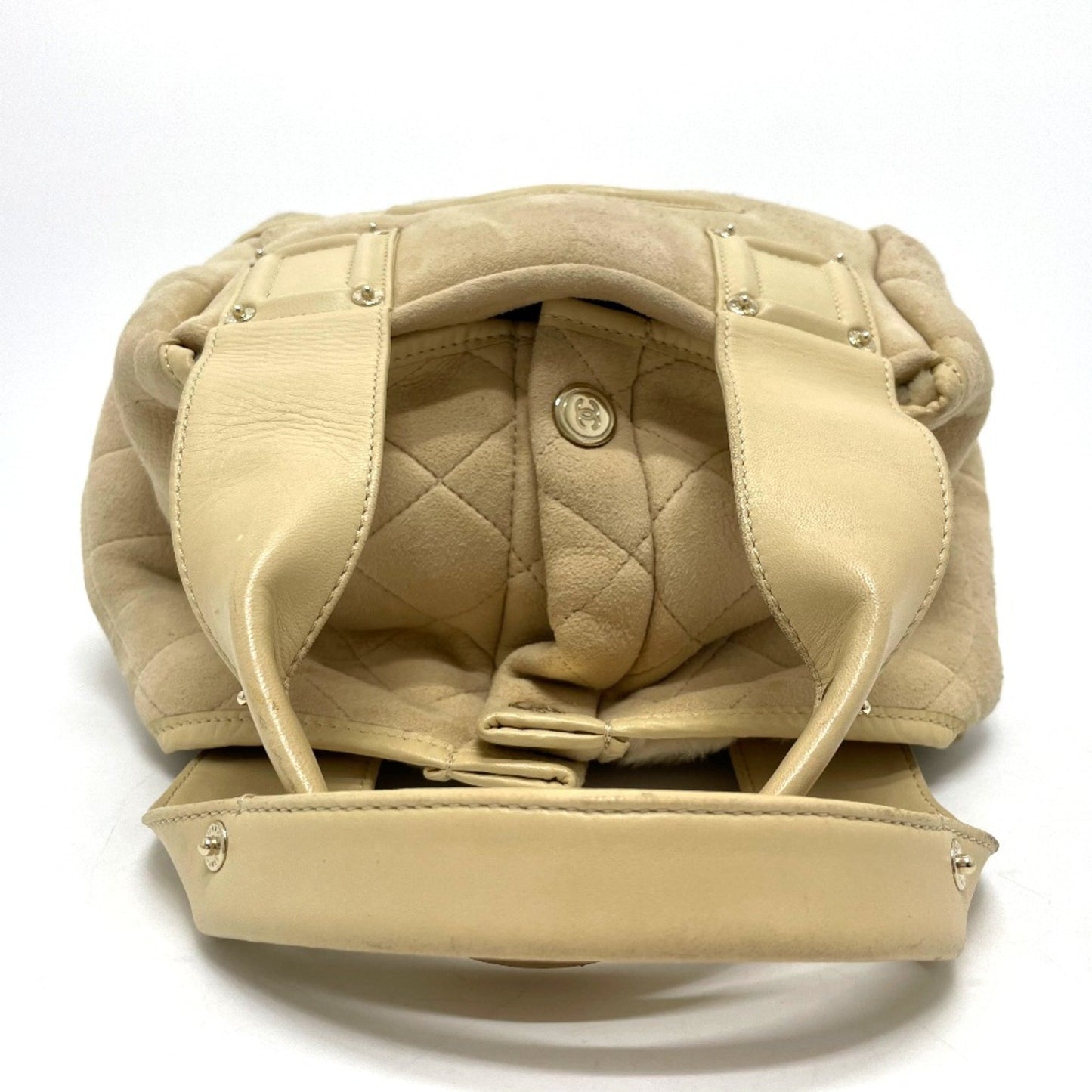 Chanel Brown Suede Logo Cc