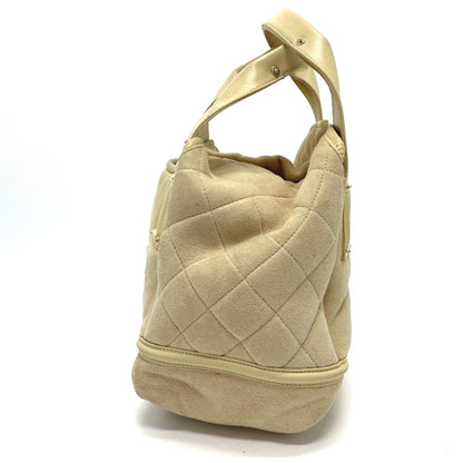Chanel Brown Suede Logo Cc