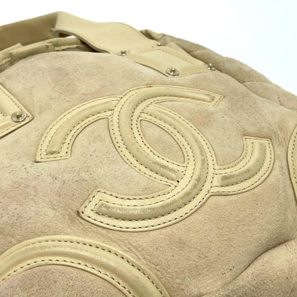 Chanel Brown Suede Logo Cc