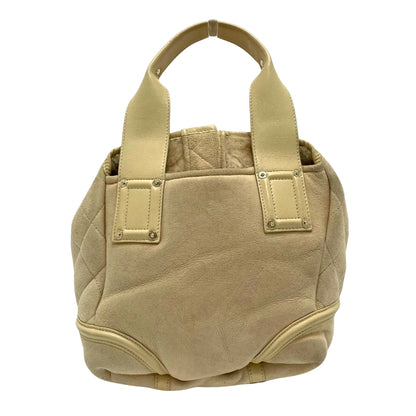 Chanel Brown Suede Logo Cc