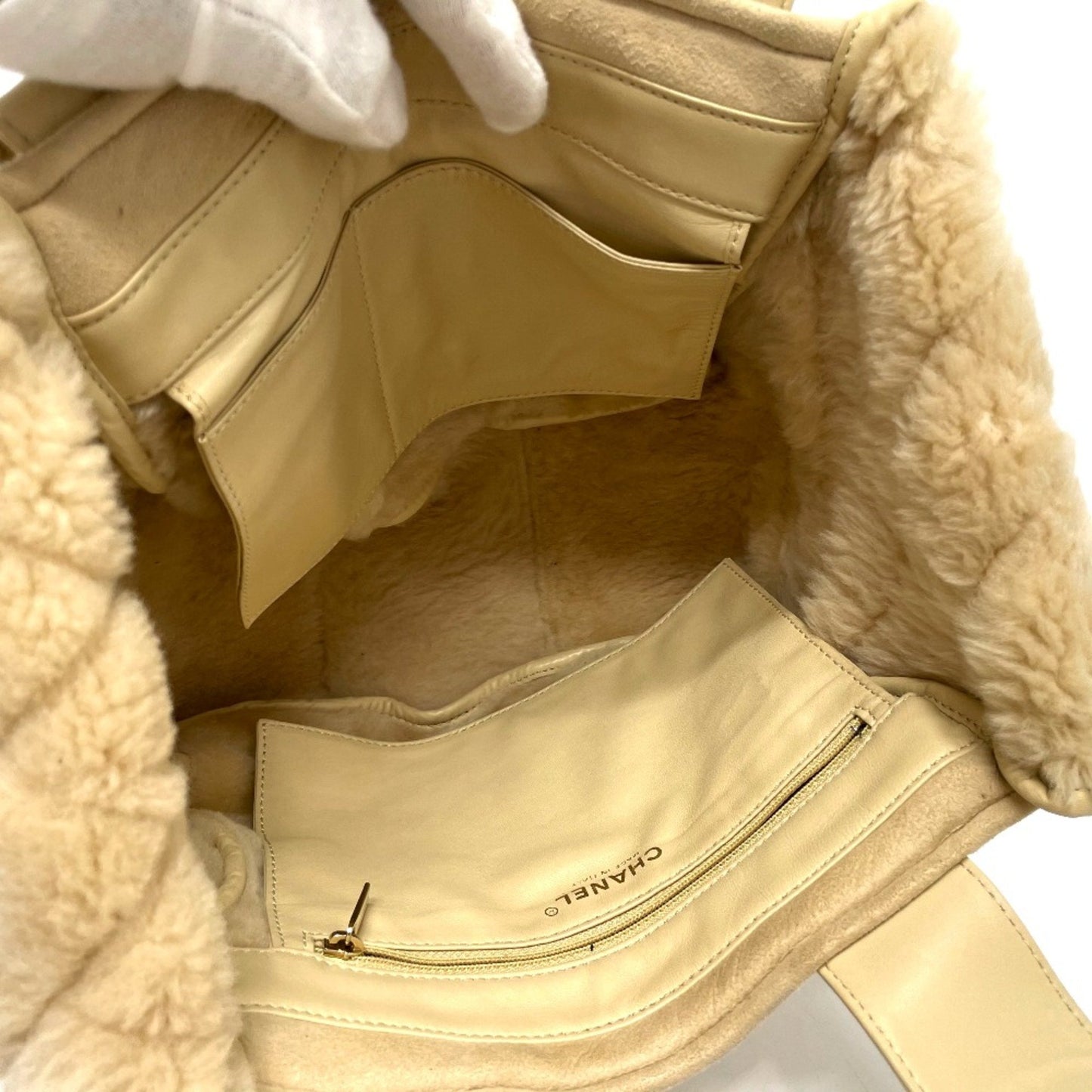 Chanel Brown Suede Logo Cc