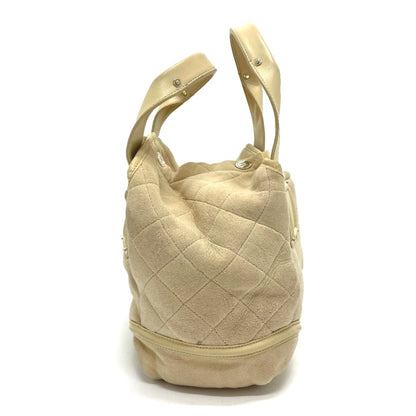 Chanel Brown Suede Logo Cc