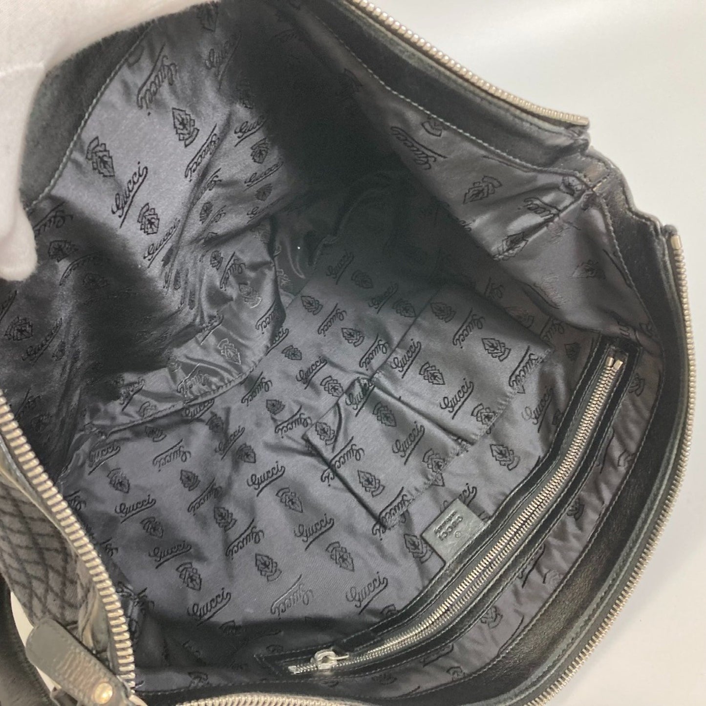 Gucci Black Canvas Diamante
