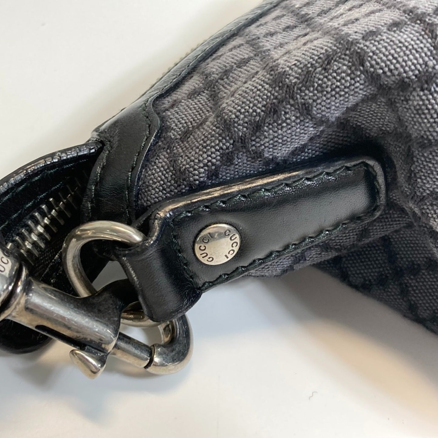 Gucci Black Canvas Diamante