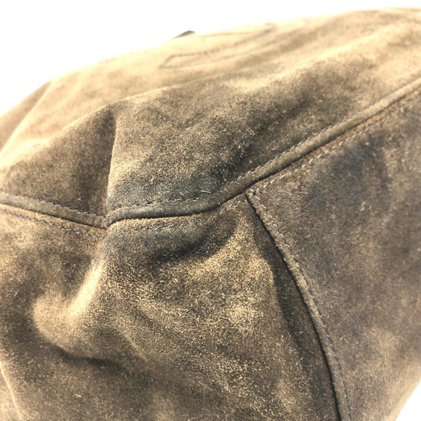 Chanel Brown Suede Logo Cc