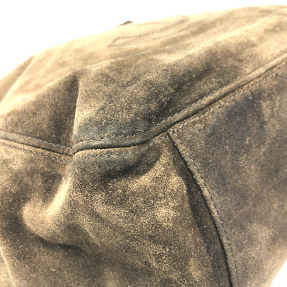 Chanel Brown Suede Logo Cc
