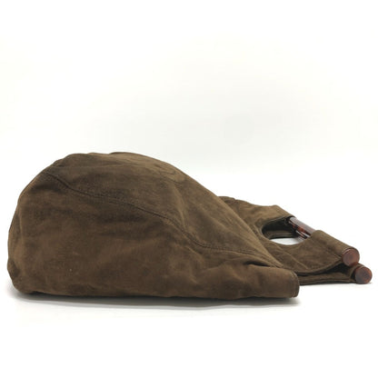 Chanel Brown Suede Logo Cc