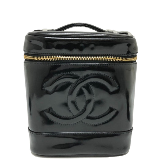 Chanel Black Patent Leather Vanity