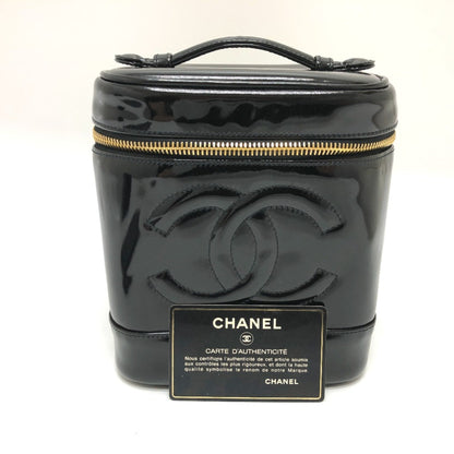 Chanel Black Patent Leather Vanity