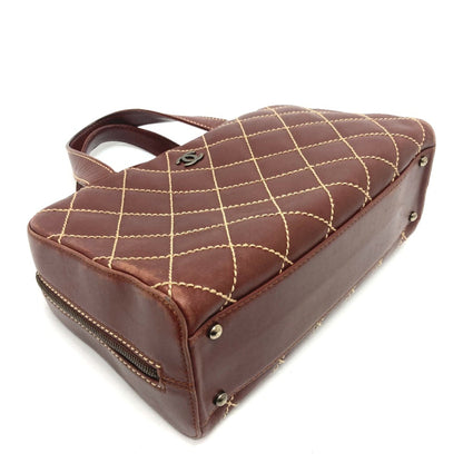 Chanel Brown Leather Wild Stitch