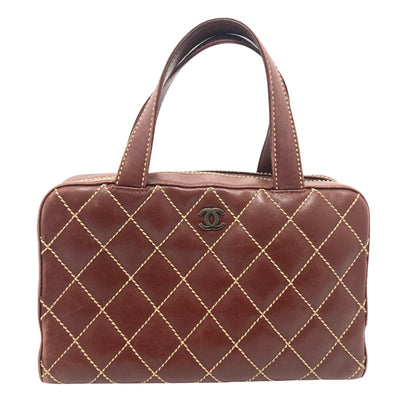 Chanel Brown Leather Wild Stitch