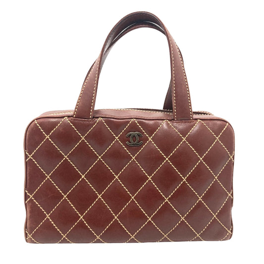 Chanel Brown Leather Wild Stitch