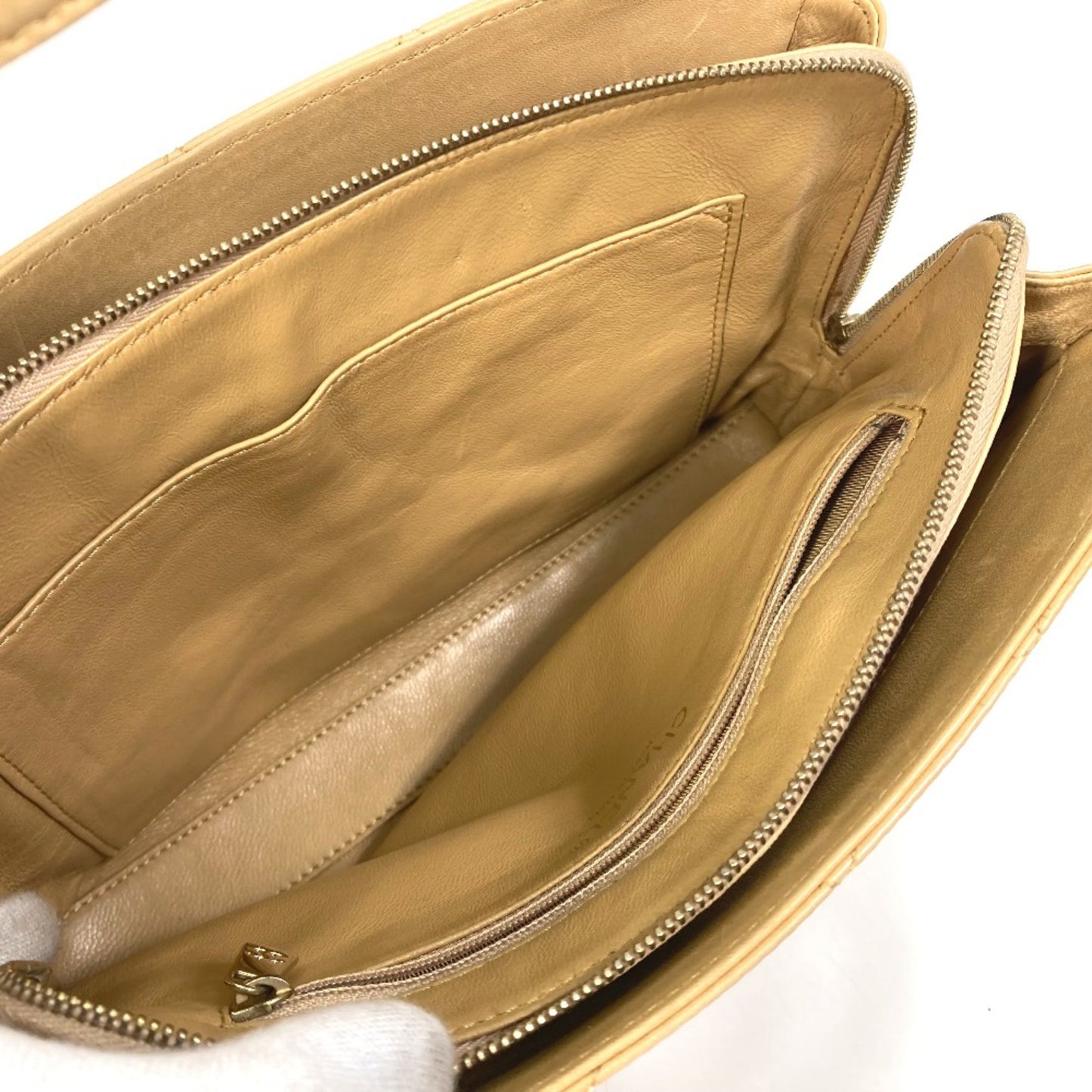 Chanel Brown Leather Wild Stitch