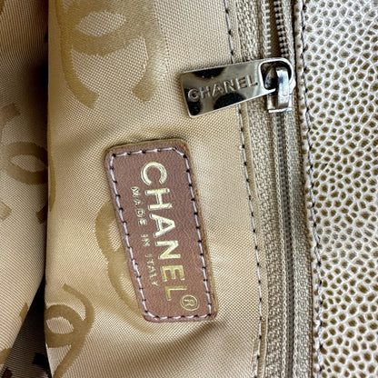 Chanel Brown Leather Logo Cc