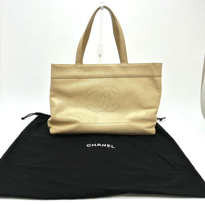 Chanel Brown Leather Logo Cc