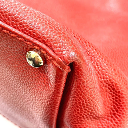 Chanel Red Leather Coco Mark