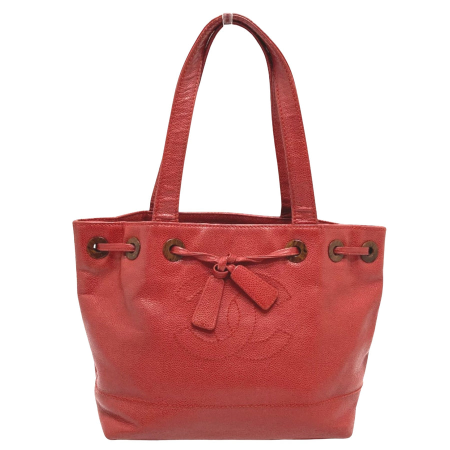 Chanel Red Leather Coco Mark