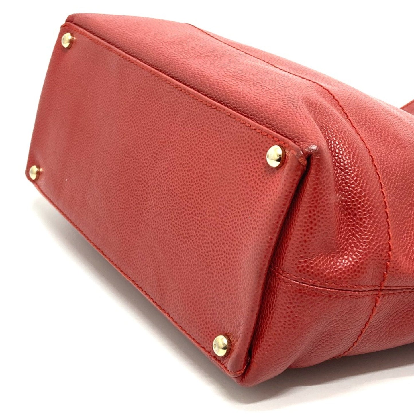 Chanel Red Leather Coco Mark