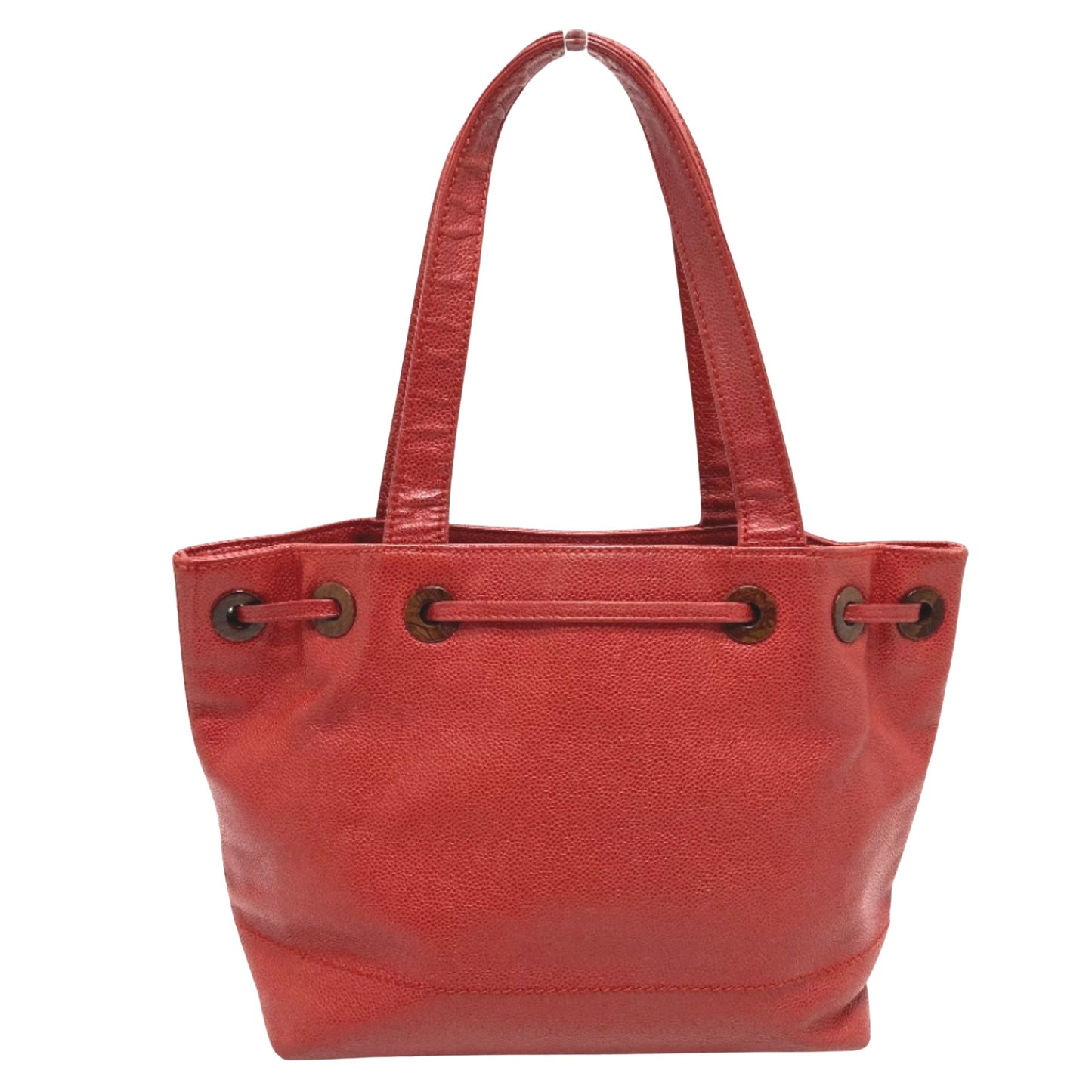 Chanel Red Leather Coco Mark
