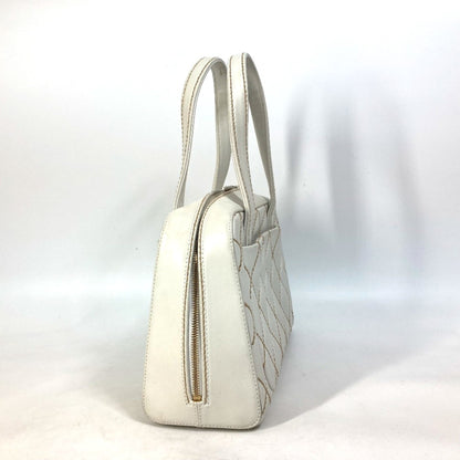 Chanel White Leather Wild Stitch