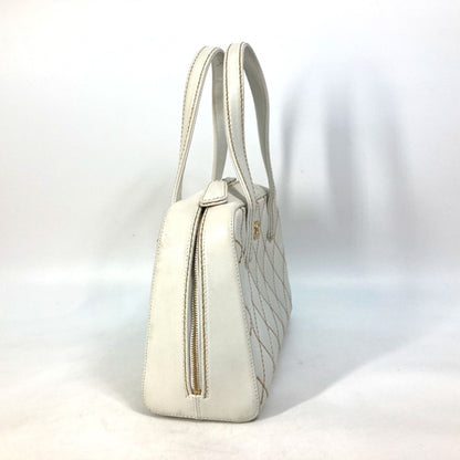 Chanel White Leather Wild Stitch